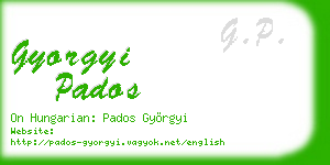 gyorgyi pados business card
